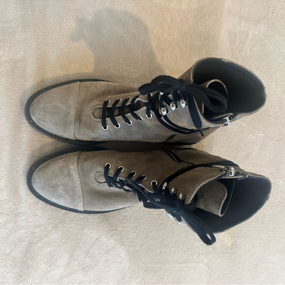 All Saints Dusty Cap Toe Lug Sole Combat Boots - Picture 2 of 5